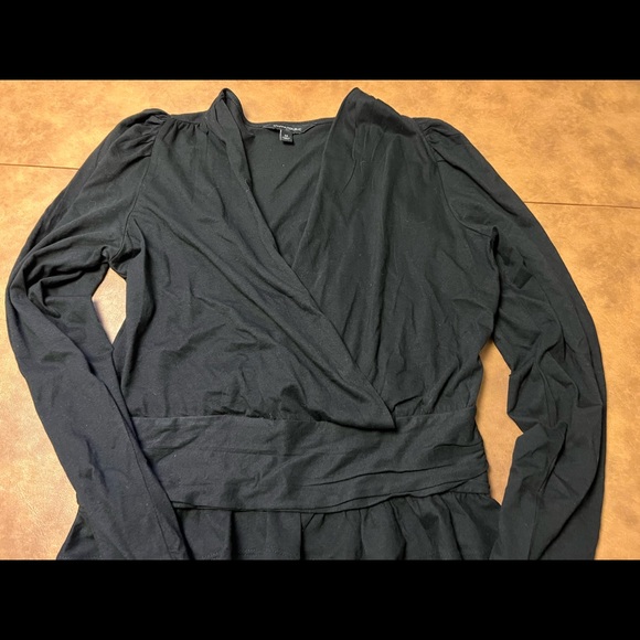 Banana Republic Tops - Banana Republic Medium Long Sleeve Faux Wrap Gathers @ Peplum Waist & Shoulders